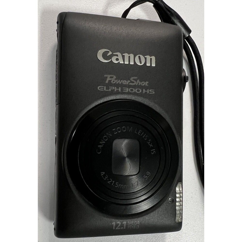 Canon PowerShot ELPH 300 HS 12.1MP Digital Camera - Black
